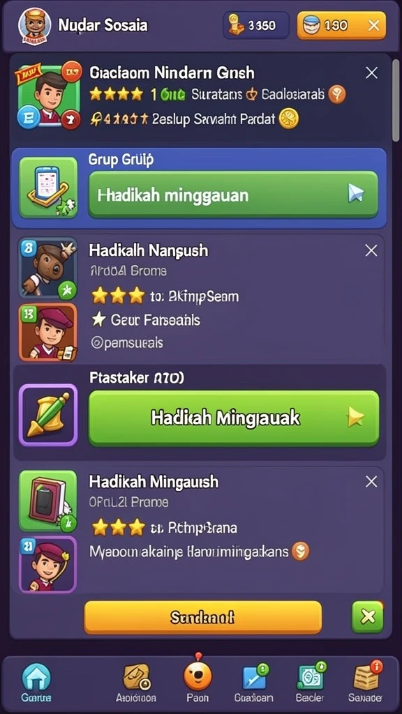kaostogel - Tampilan antarmuka yang sederhana dan menarik.